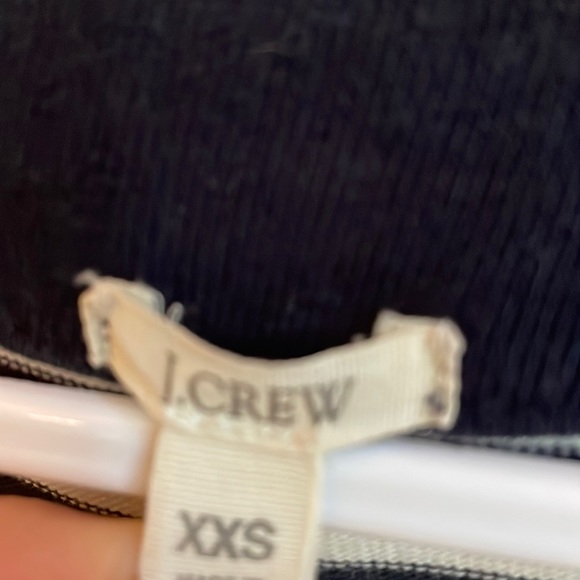 J.Crew top with detailed collar size XXS navy abs white - Picture 4 of 8